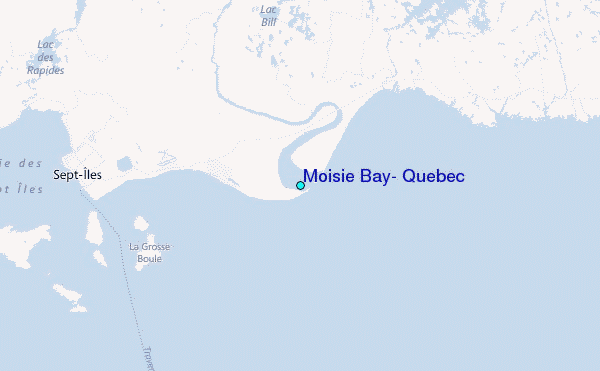 Moisie Bay, Quebec Tide Station Location Map