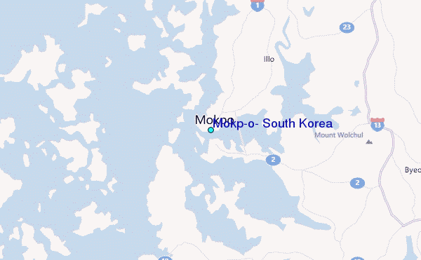 Mokp'o, South Korea Tide Station Location Map