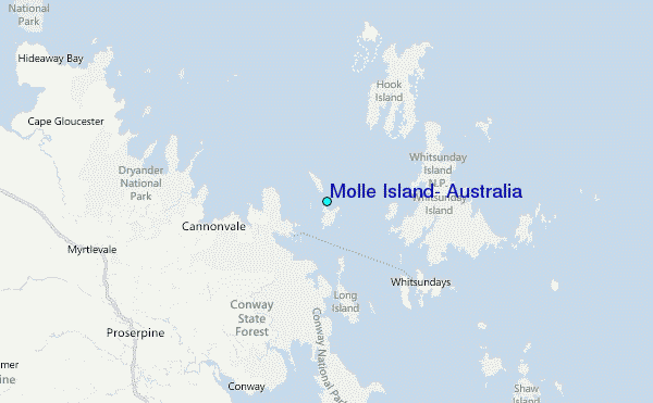 Molle Island, Australia Tide Station Location Map