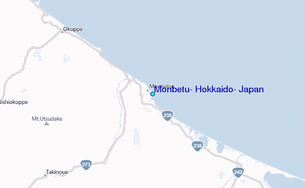 Monbetu, Hokkaido, Japan Tide Station Location Map