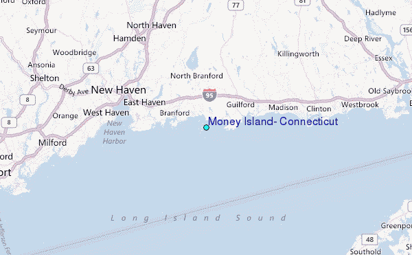 Money Island, Connecticut Tide Station Location Map