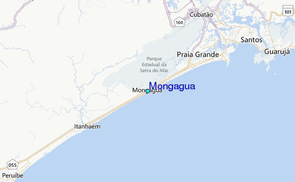 Mongagua Tide Station Location Map