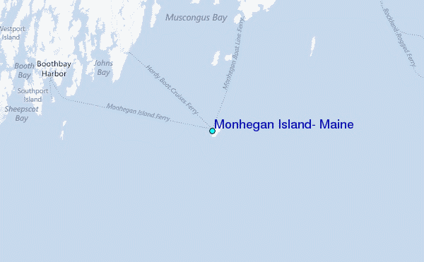 Monhegan Island, Maine Tide Station Location Map