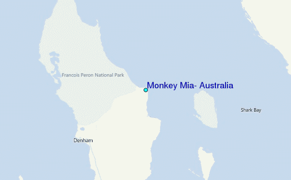 Monkey Mia, Australia Tide Station Location Map