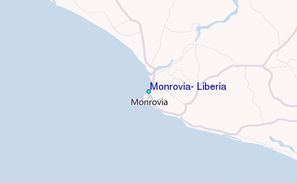 Monrovia, Liberia Tide Station Location Map