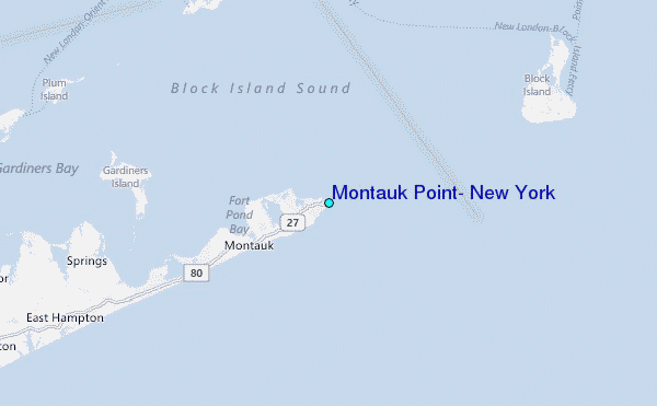 Montauk Point, New York Tide Station Location Map