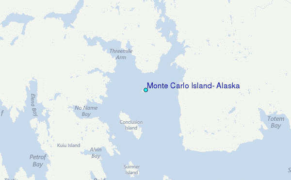 Monte Carlo Island, Alaska Tide Station Location Map