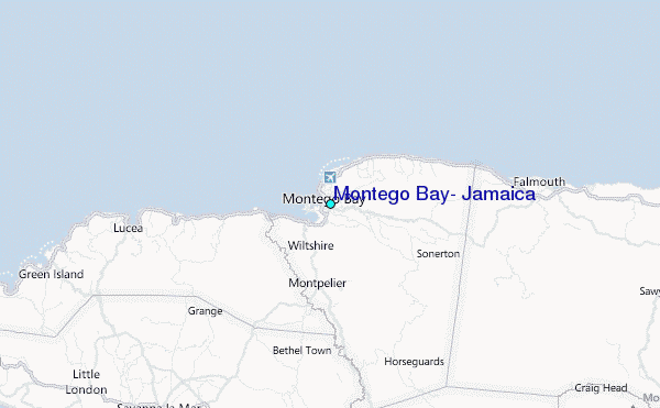 Montego Bay, Jamaica Tide Station Location Map