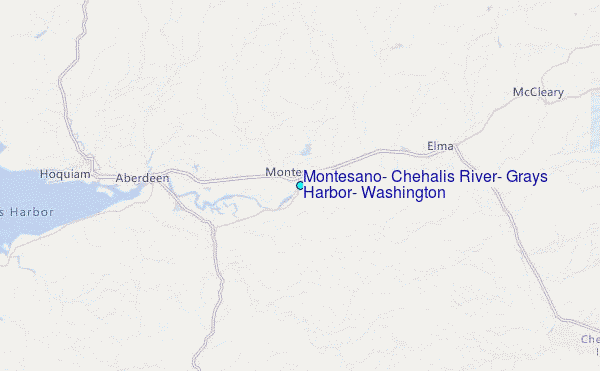 Montesano, Chehalis River, Grays Harbor, Washington Tide Station Location Map