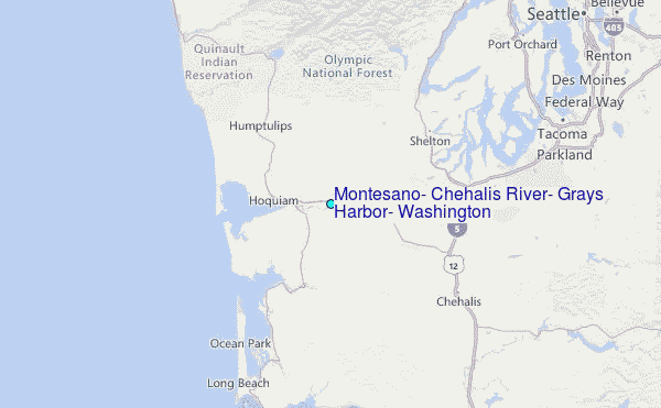 Montesano, Chehalis River, Grays Harbor, Washington Tide Station Location Guide