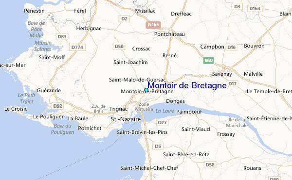 Montoir de Bretagne Tide Station Location Map