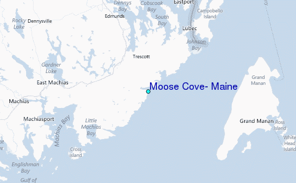 Moose Cove, Maine Tide Station Location Map