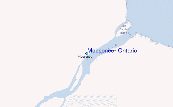 Moosonee, Ontario Tide Station Location Map