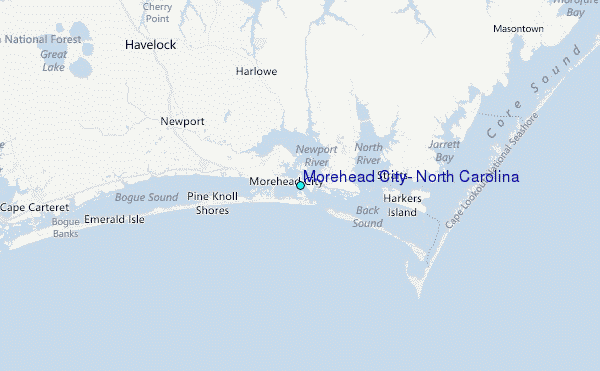 Morehead City, North Carolina Tide Station Location Map