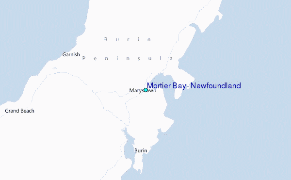 Mortier Bay, Newfoundland Tide Station Location Map