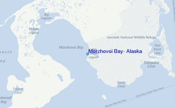 Morzhovoi Bay, Alaska Tide Station Location Map