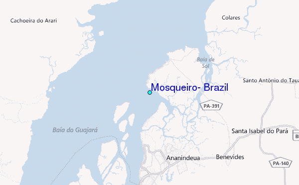 Mosqueiro, Brazil Tide Station Location Map