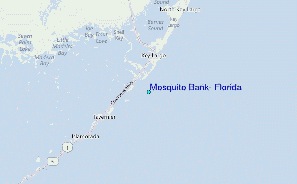 Mosquito Bank, Florida Tide Station Location Map