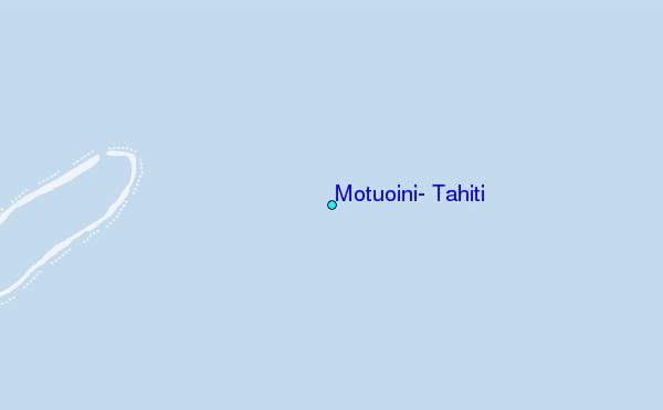 Motuoini, Tahiti Tide Station Location Map
