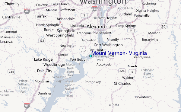 Mount Vernon, Virginia Tide Station Location Map