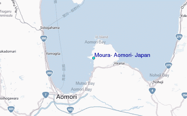 Moura, Aomori, Japan Tide Station Location Map