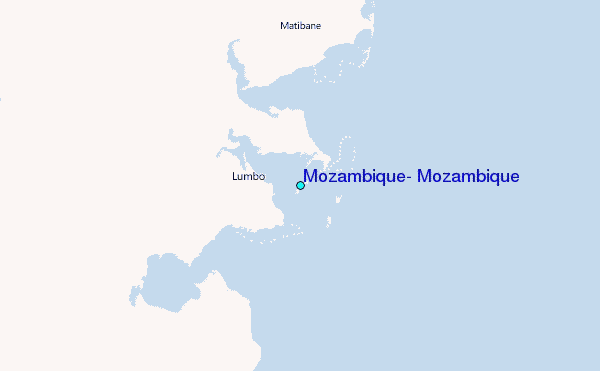 Mozambique, Mozambique Tide Station Location Map