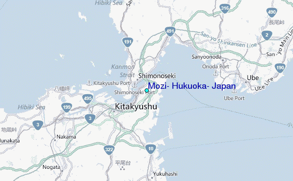 Mozi, Hukuoka, Japan Tide Station Location Map
