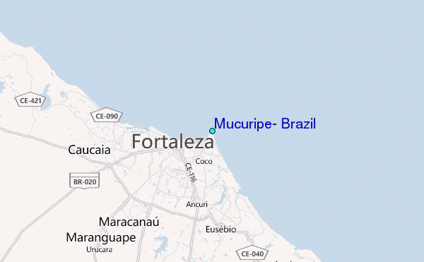 Mucuripe, Brazil Tide Station Location Map