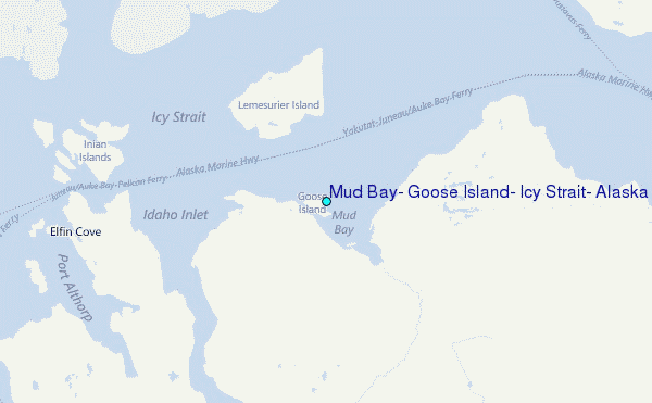 Mud Bay, Goose Island, Icy Strait, Alaska Tide Station Location Map
