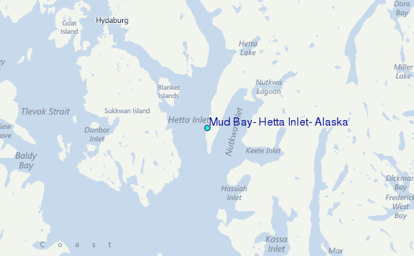 Mud Bay, Hetta Inlet, Alaska Tide Station Location Map