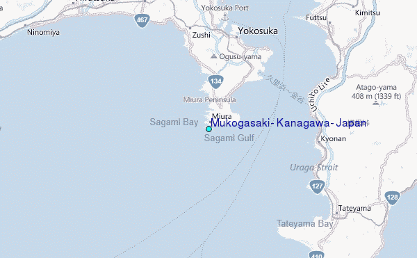 Mukogasaki, Kanagawa, Japan Tide Station Location Map