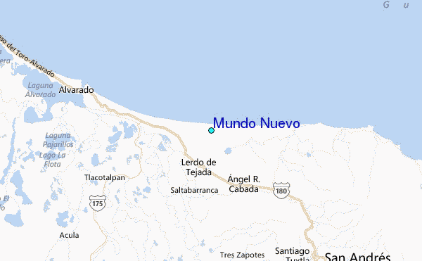 Mundo Nuevo Tide Station Location Map