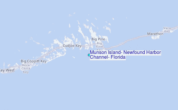 Munson Island, Newfound Harbor Channel, Florida Tide Station Location Map