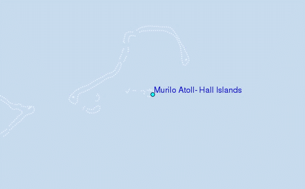 Murilo Atoll, Hall Islands Tide Station Location Map
