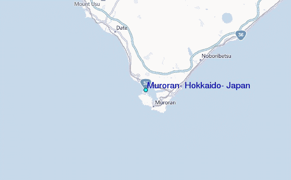 Muroran, Hokkaido, Japan Tide Station Location Map