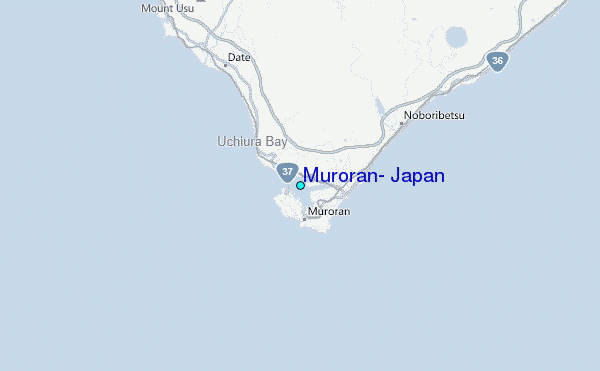 Muroran, Japan Tide Station Location Map