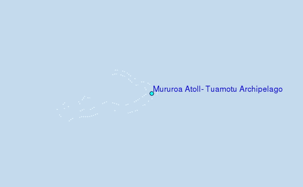 Mururoa Atoll, Tuamotu Archipelago Tide Station Location Map