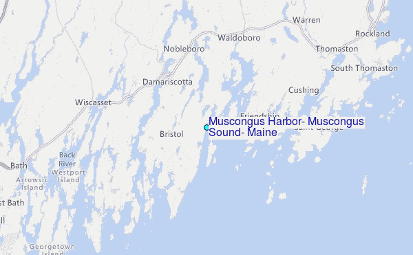 Muscongus Harbor, Muscongus Sound, Maine Tide Station Location Map