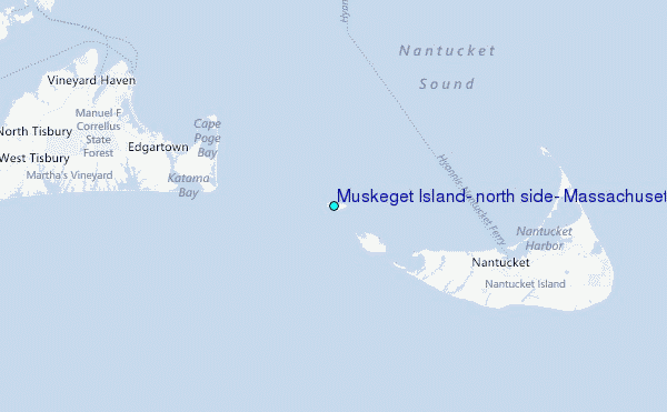Muskeget Island, north side, Massachusetts Tide Station Location Map