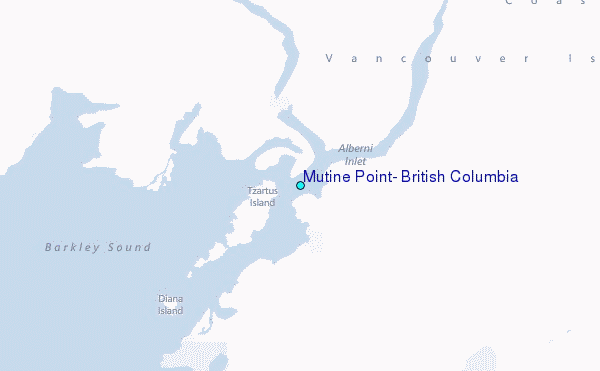 Mutine Point, British Columbia Tide Station Location Map