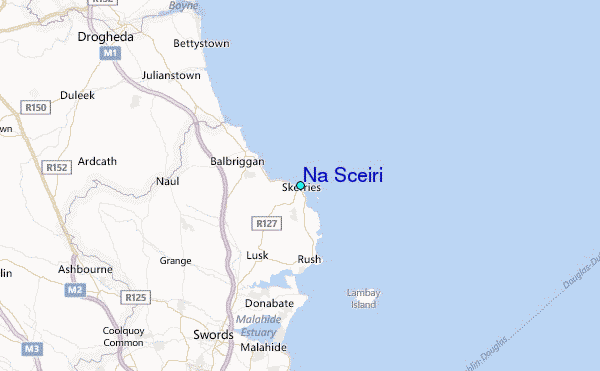 Na Sceiri Tide Station Location Map
