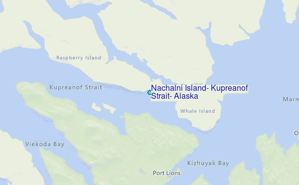 Nachalni Island, Kupreanof Strait, Alaska Tide Station Location Map