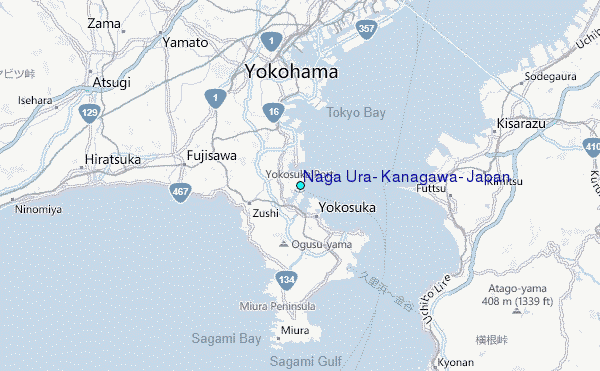 Naga Ura, Kanagawa, Japan Tide Station Location Map
