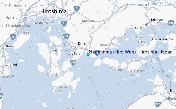 Nagahama (Hiro Wan), Hirosima, Japan Tide Station Location Map