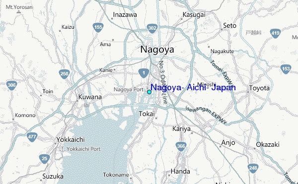 Nagoya, Aichi, Japan Tide Station Location Map