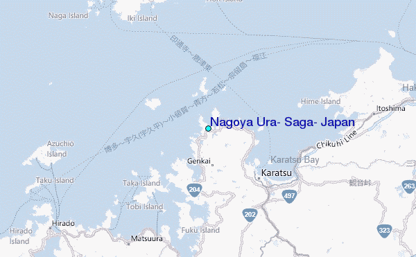 Nagoya Ura, Saga, Japan Tide Station Location Map