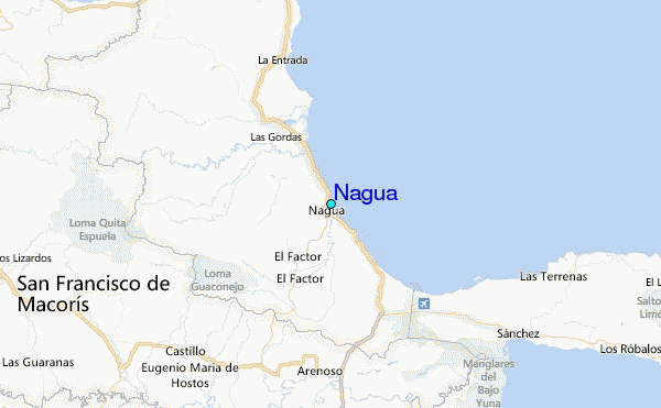 Nagua Tide Station Location Map