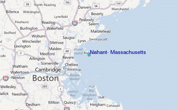 Nahant, Massachusetts Tide Station Location Map