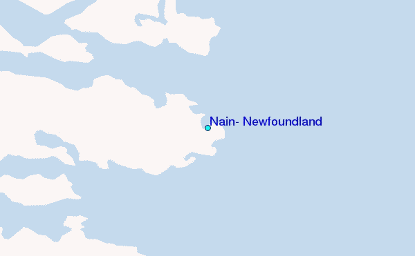 Nain, Newfoundland Tide Station Location Map