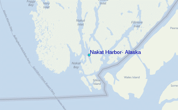 Nakat Harbor, Alaska Tide Station Location Map
